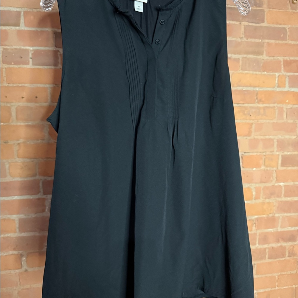 A New Day Black Sleeveless Top XL